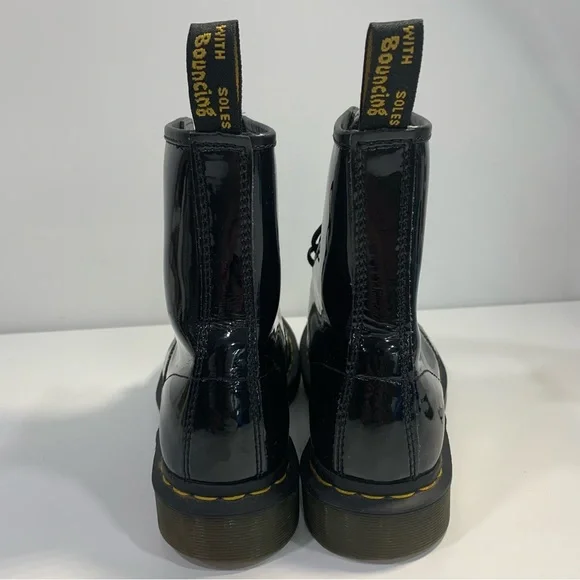 Dr Martens Doc Martens Air Wair Boots With Bouncing Soles Women’s 8 Black Patent - Picture 5 of 12